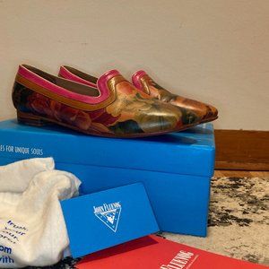 Fluevog Floral Leather Loafer